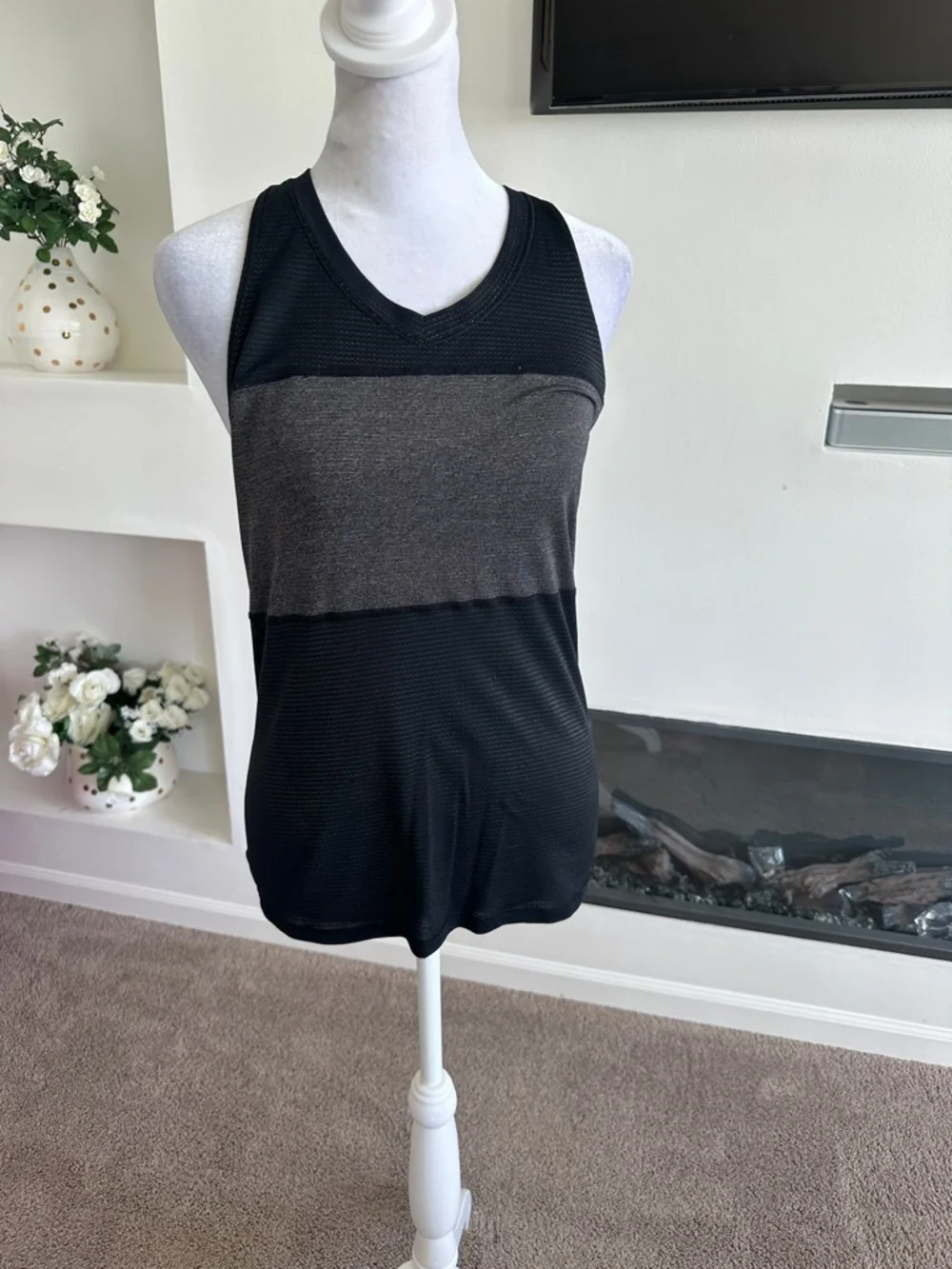 lululemon athletica Black Racerback Tank Top